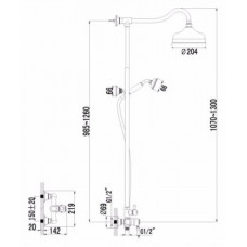 Душевая стойка Lemark Villa LM4860B