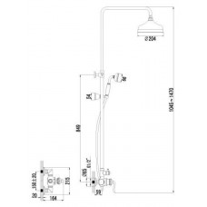 Душевая стойка Lemark Brava LM4760G