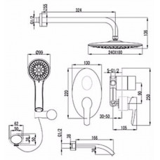 Душевой комплект Lemark Atlantiss LM3222C