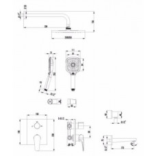 Душевой комплект Lemark Shift LM4322C