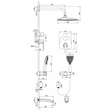 Душевой комплект Lemark Mars LM3522C