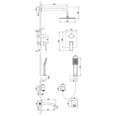 Душевой комплект Lemark Unit LM4522C