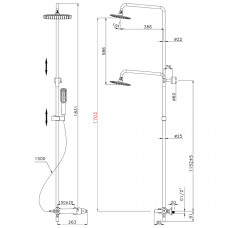 Душевая система Lemark Swan LM5462BG