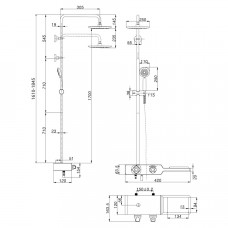 Термостатический смеситель для ванны Lemark Tropic LM7009C, хром/черный