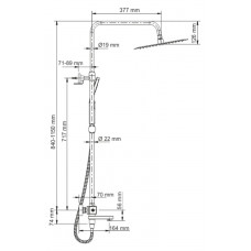 Душевая стойка WasserKRAFT A19901 Thermo
