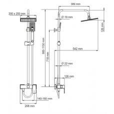 Душевая стойка WasserKRAFT A17702