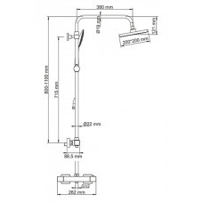 Душевая стойка WasserKRAFT A15502 Thermo