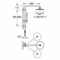 Душевая система Grohe Rainshower 27030000