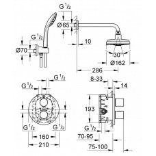 Душевой комплект Grohe Grohtherm 3000 Cosmopolitan 34399000