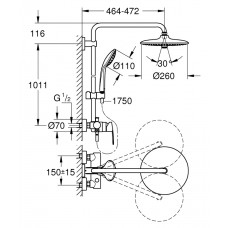 Душевая стойка GROHE  Euphoria System 27473001