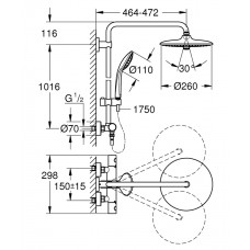 Душевая стойка GROHE  Euphoria System 27615001