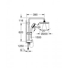 Душевая стойка GROHE  New Tempesta Cosmopolitan 27394002