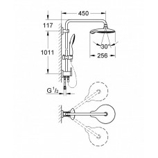 Душевая система Grohe Power&Soul 27911000