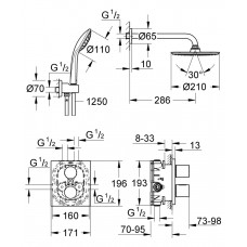 Душевой набор Grohe Grohtherm 3000 Cosmopolitan 34408000