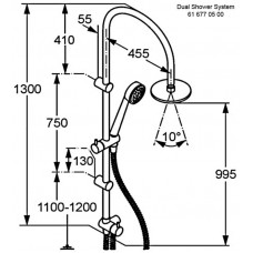 Душевая система Kludi Dual Shower System 6167705-00