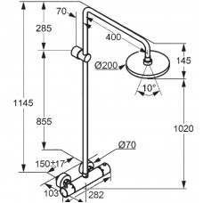 Душевая система Kludi Thermostat Dual Shower System 6609505-00