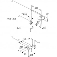 Душевая стойка Kludi Logo dual shower system 6808305-00