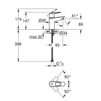 Смеситель для раковины Grohe BauLoop (23337001)