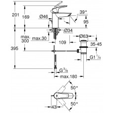 Смеситель для раковины Grohe Eurosmart (23456003)