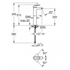 Смеситель для раковины Grohe BauLoop (23764000)