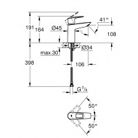 Смеситель для раковины Grohe BauLoop (23917001)