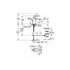 Смеситель для раковины Grohe Eurosmart (23965003)