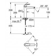 Смеситель для раковины Grohe Eurosmart (23971003)