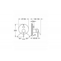 Смеситель для ванны Grohe Essence (24092001) скрытого монтажа