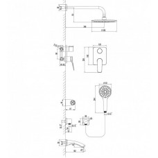 Душевая система Lemark Bronx LM3722BL Черная