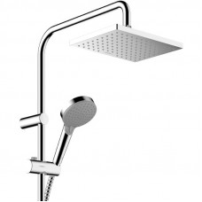 Душевая система Showerpipe 230 1jet Hansgrohe Vernis Shape Reno 26282000 хром