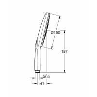 Ручной душ Grohe Rainshower SmartActive 150 (26590000)