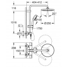 Душевая система Grohe Tempesta Cosmopolitan 250 (26670000)