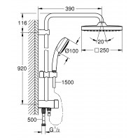 Душевая система Grohe Tempesta Cosmopolitan Cube 250  (26694000)