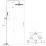 Душевая система Ravak 10° Free TD F 091.00/150 X070141 с термостатом