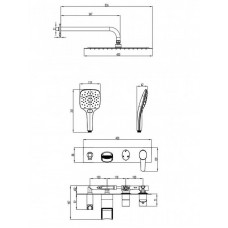 Душевая система Lemark Atlantiss LM3225C Хром