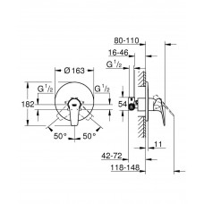 Смеситель для душа Grohe BauFlow (29112000) скрытого монтажа