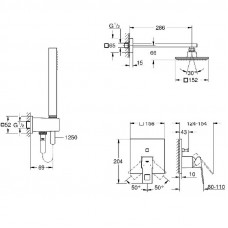 Душевая система Grohe Eurocube 119698 Хром