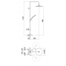 Душевая система Nobili BLUES BS101130/60CR