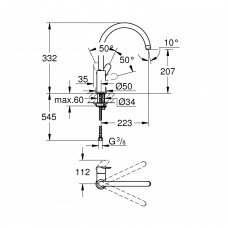 Смеситель для кухни Grohe BauEdge (31367001)