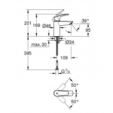 Смеситель для раковины Grohe Eurosmart (32467003)