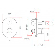 Душевая система Berges Nardis 3R Black 071008 Черная матовая