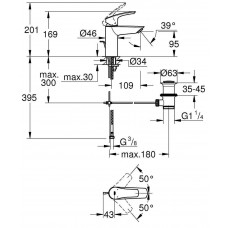 Смеситель для раковины Grohe Eurosmart (33265003)