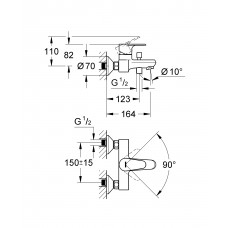 Смеситель для ванны Grohe Vigour (75144026)