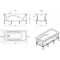 Акриловая ванна Roca Line (ZRU9302982) (150x70)