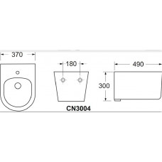 Биде подвесное Ceramica Nova Moments (CN3004)