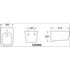 Биде подвесное Ceramica Nova New Day (CN3006)