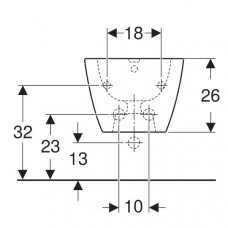 Биде подвесное Geberit Smyle Square (500.209.01.1)