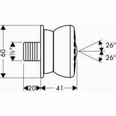 Боковая форсунка Hansgrohe Bodyvette (28466000)