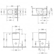 Чаша для напольного унитаза Duravit Me by Starck (217009)