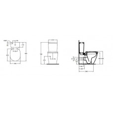 Чаша для напольного унитаза Ideal Standard Connect AquaBlade (E039701)